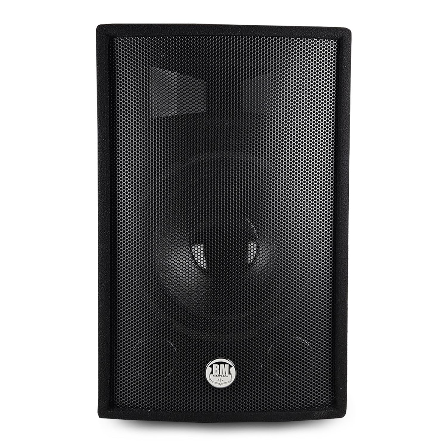 Paire d'enceintes Passives BM Bmsonic BMS12-2 x600W Peak, 1200W Max. -Sono Bass Reflex Trapézoïdal 2 Voies 12"/30cm, Lumière LED