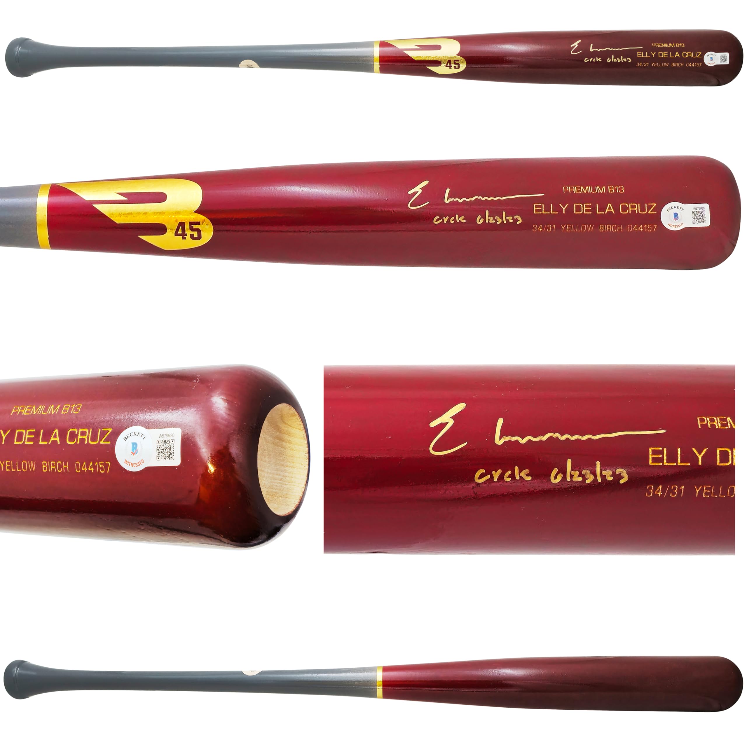 Amazon.com: Elly De La Cruz Autographed Red B45 Player Model