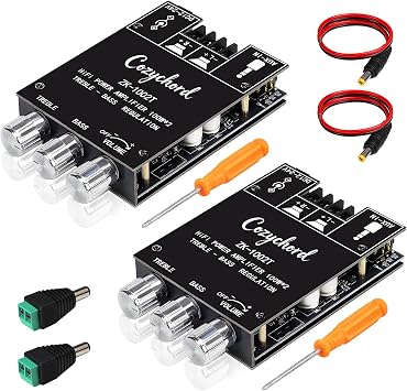 ZK-1002T Bluetooth 5.0 Amplifier Board, 2.0 Channel 100W x 2