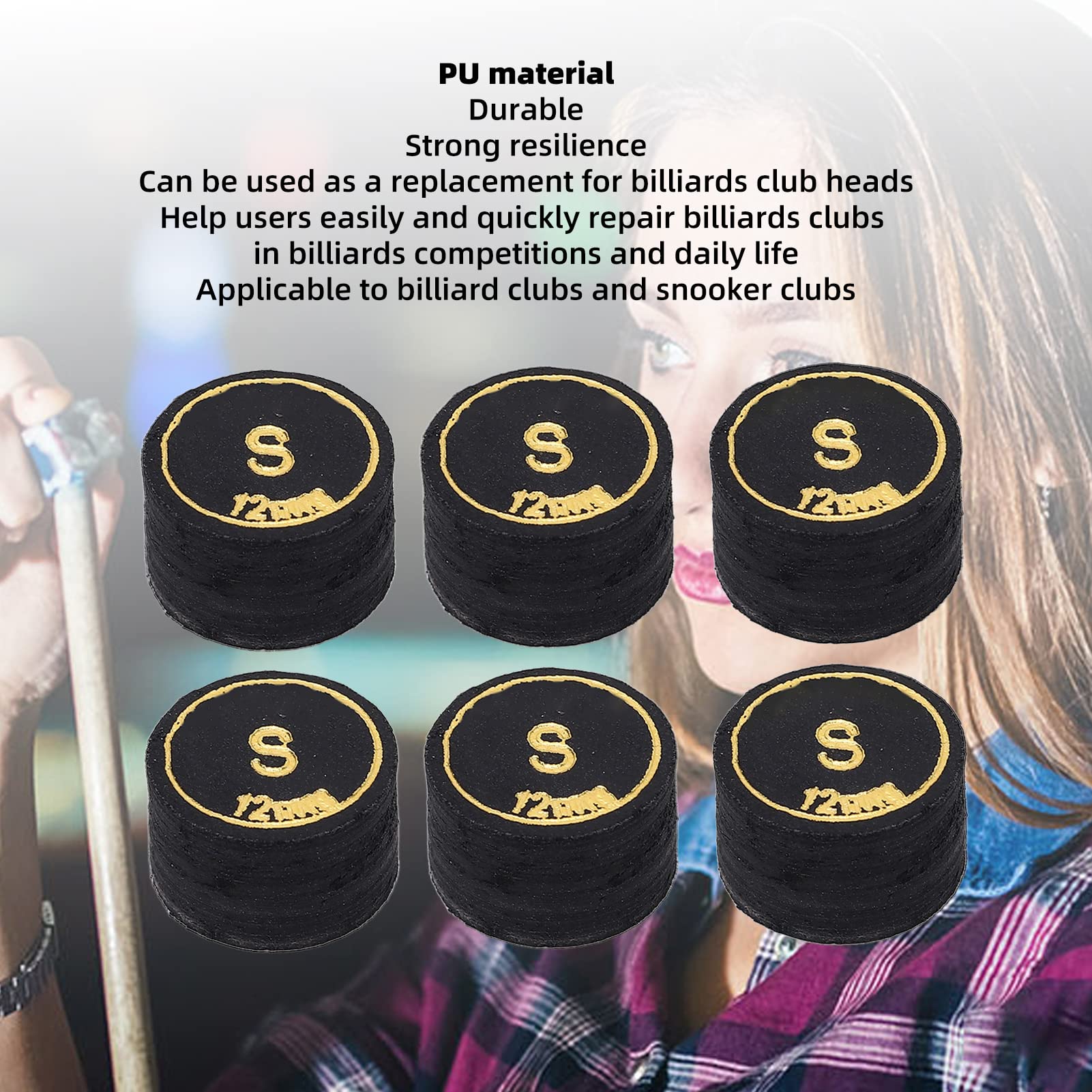 Keenso 6 Punte Per Stecca Da Biliardo 14mm - Ricambio In PU Per Biliardo E Snooker - Foto 11