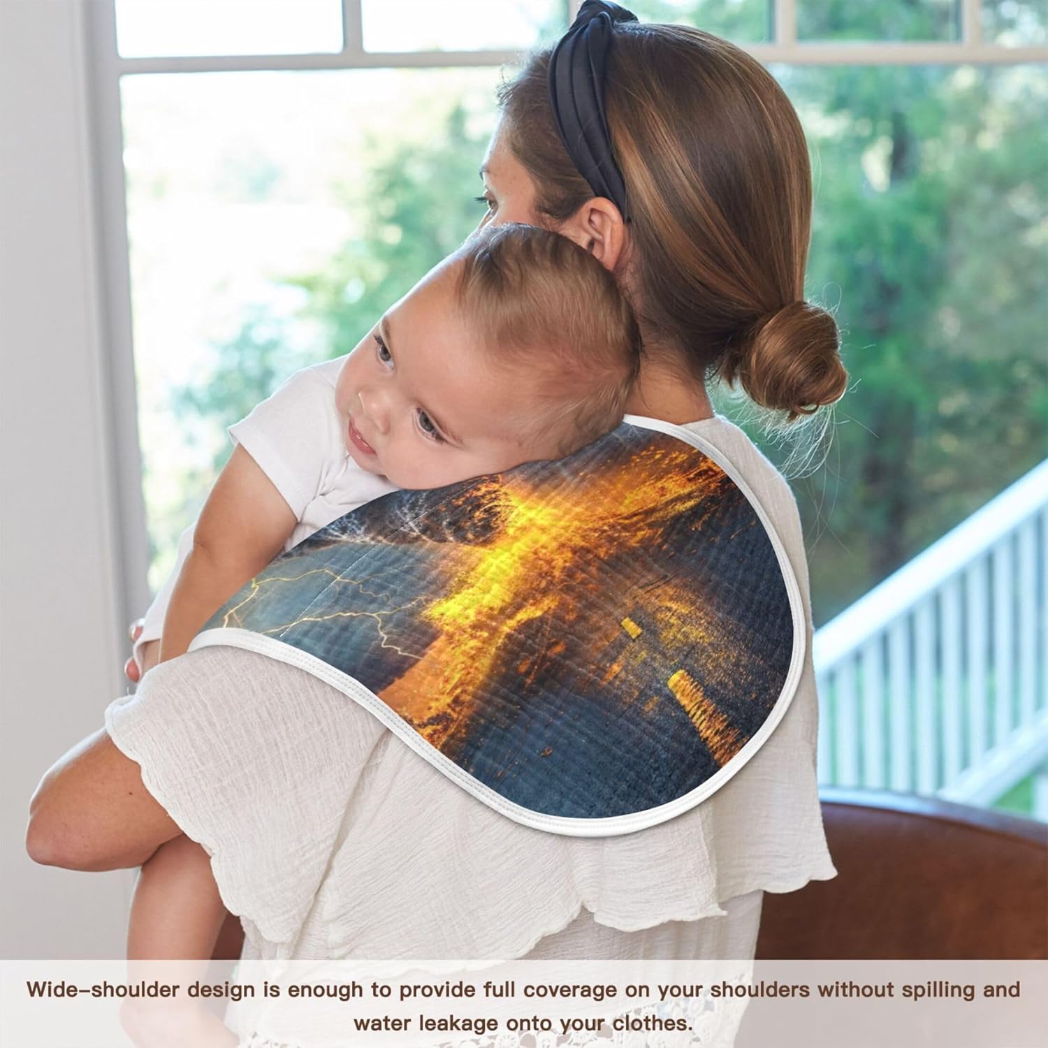 Lightning Tornado Burp Cloths Baby Boys Girls Absorbent Soft Cotton Burping Cloths Rags 4 Pack