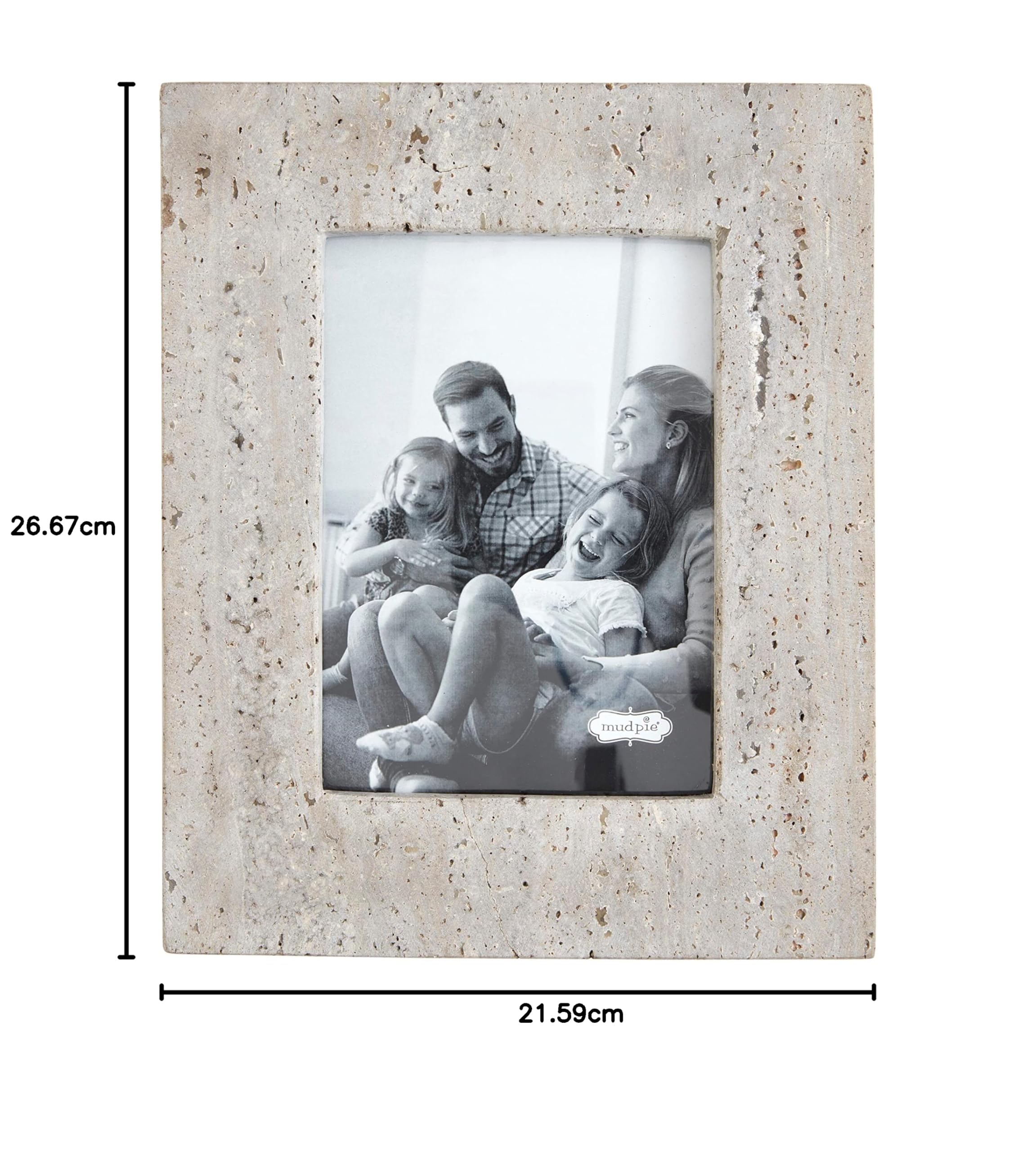 Amazon.co.jp: Mud Pie グレー トラバーチンフレーム 8.5インチ