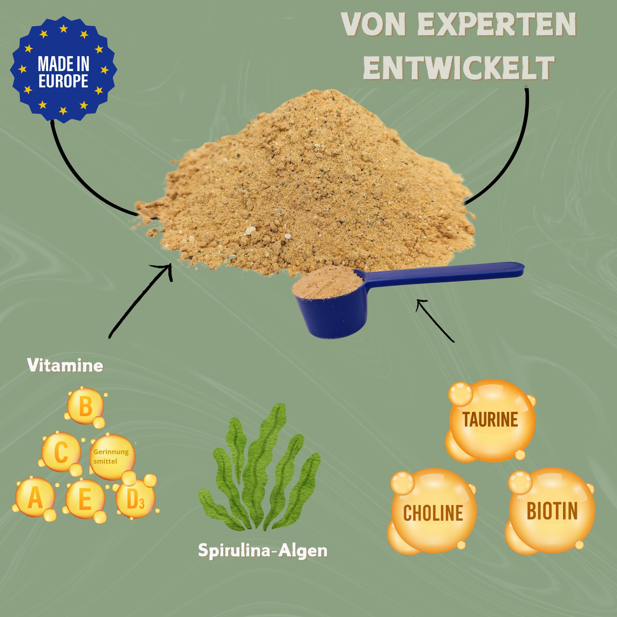Inmucare Vitamin-Pulver für Katzen, 300 g, zur Stimulierung des Appetits, Unterstützung bei Genesung und Stressabbau, hilft bei Appetitlosigkeit und Schwächephasen