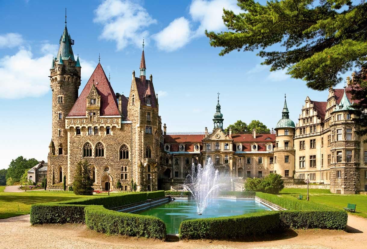 CASTORLAND 1500 Piece Jigsaw Puzzles, Moszna Castle, Poland, Historical Building, Adult Puzzle, Castorland C-150670-2