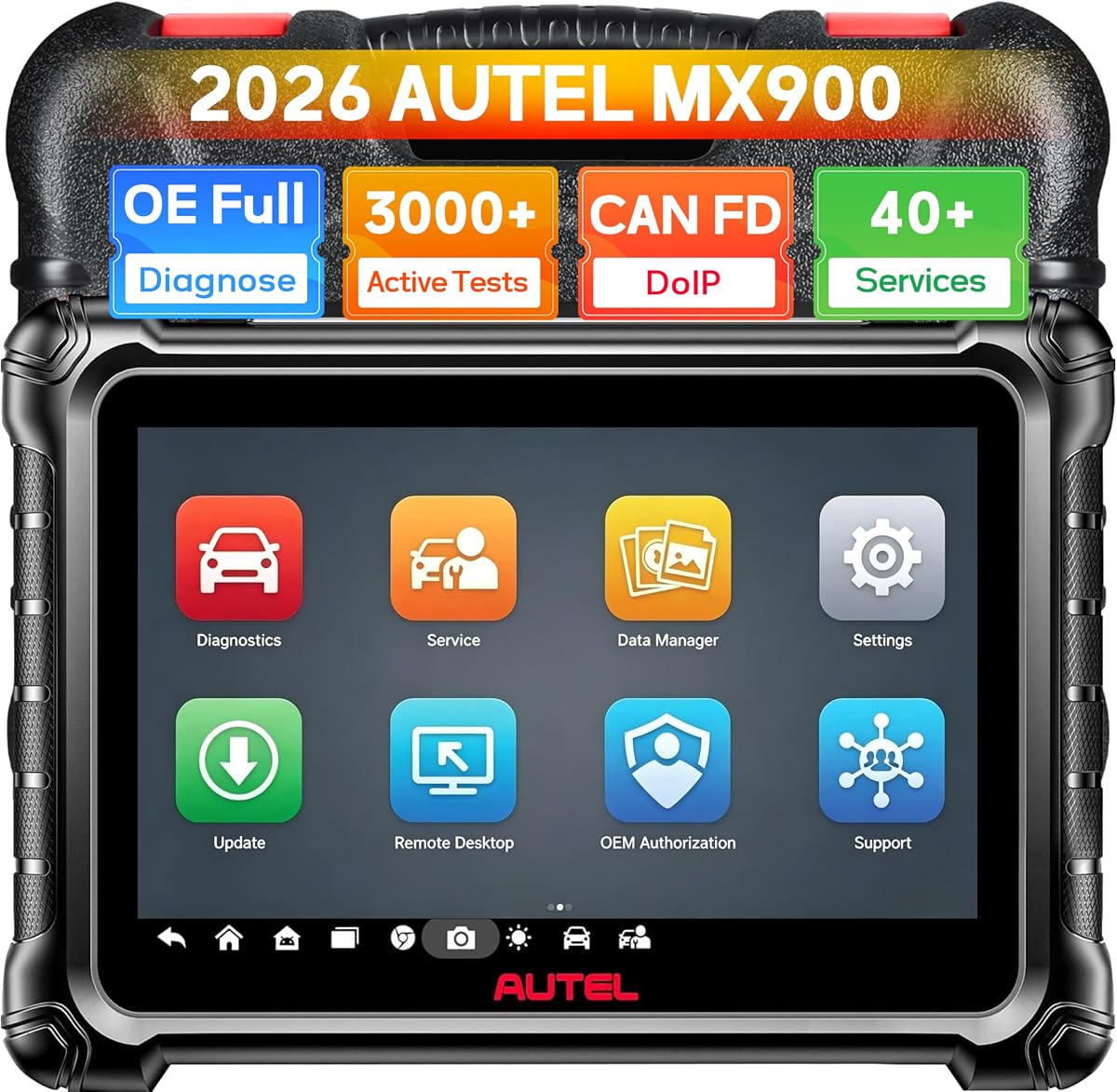 Escáner MaxiCheck MX900 OBD2, herramienta de escaneo de diagnóstico bidireccional | 2026 versión estadounidense. de MaxiCOM MK900, hasta MK808 MX808, diagnóstico de todos los sistemas para automóviles, más de 40 servicios, más de 3000 pruebas, CAN FD y DoIP, FCA