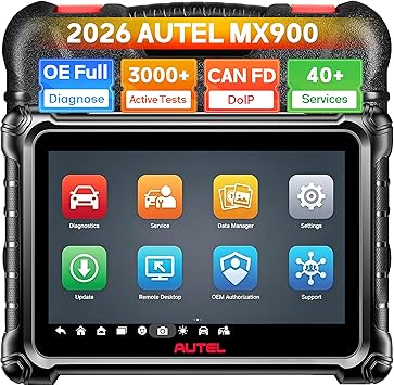 Autel MaxiCheck MX900 OBD2 Scanner,Bidirectional Scan Tool, All System Diagnose for Cars, Same as MaxiCOM MK900 MK900BT, Up of MK808 MX808, 40+ Services, 3000+ Active Tests, CAN FD/DoIP, FCA