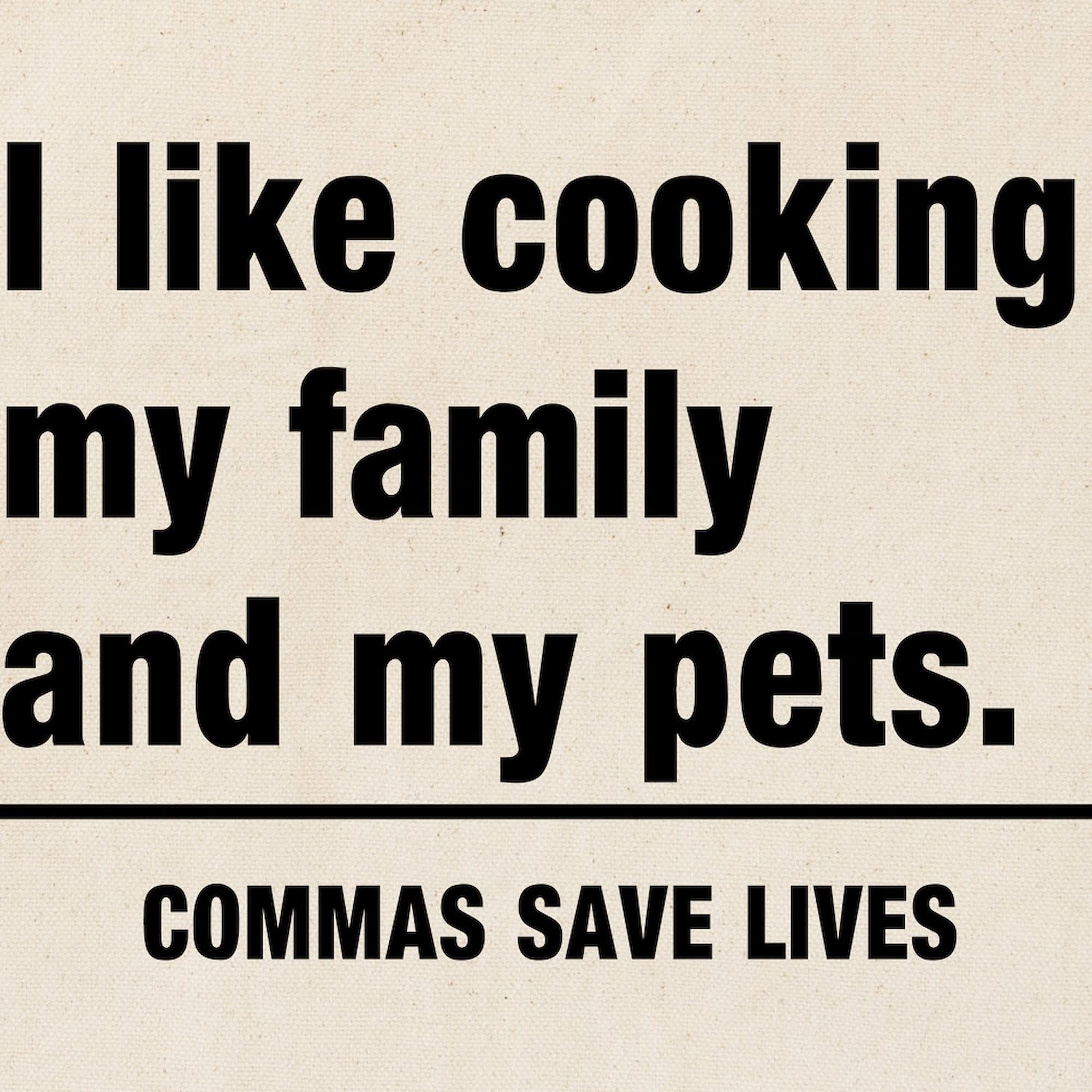 CafePress "Commas Save Lives" Natural Canvas Tote Bag - Reusable Shopping Bag, Two Sizes (Small 15"x15" Or Medium 15"x18"x6"), Machine Washable