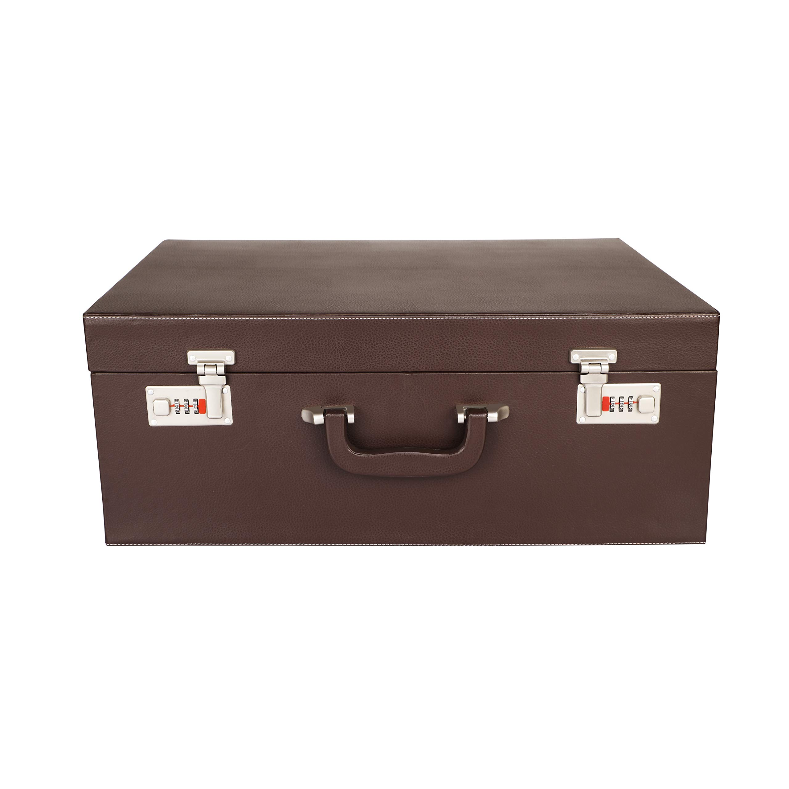 Anything & Everything Bar Sets | Portable Leatherette Bar Set | Wine Case | Whisky Case | Wooden Bar Set for Picnic | Portable Bar Accessories Set (Holds 01 Bottle & 05 Whisky Glasses) (Brown & Beige) 3