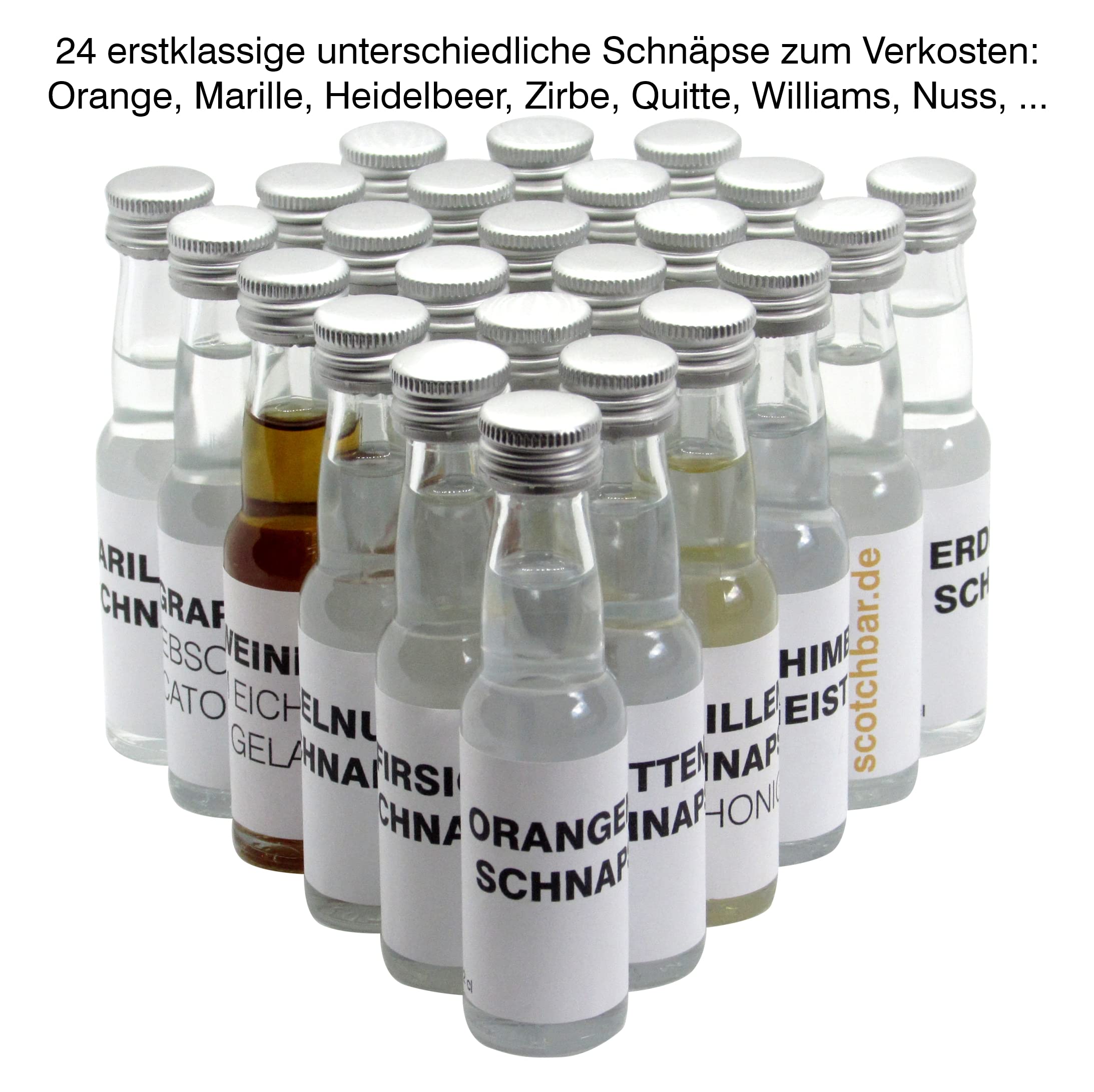 Schnaps Adventskalender in edler Geschenkbox exklusiv von scotchbar – 24 hochwertige Schnäpse