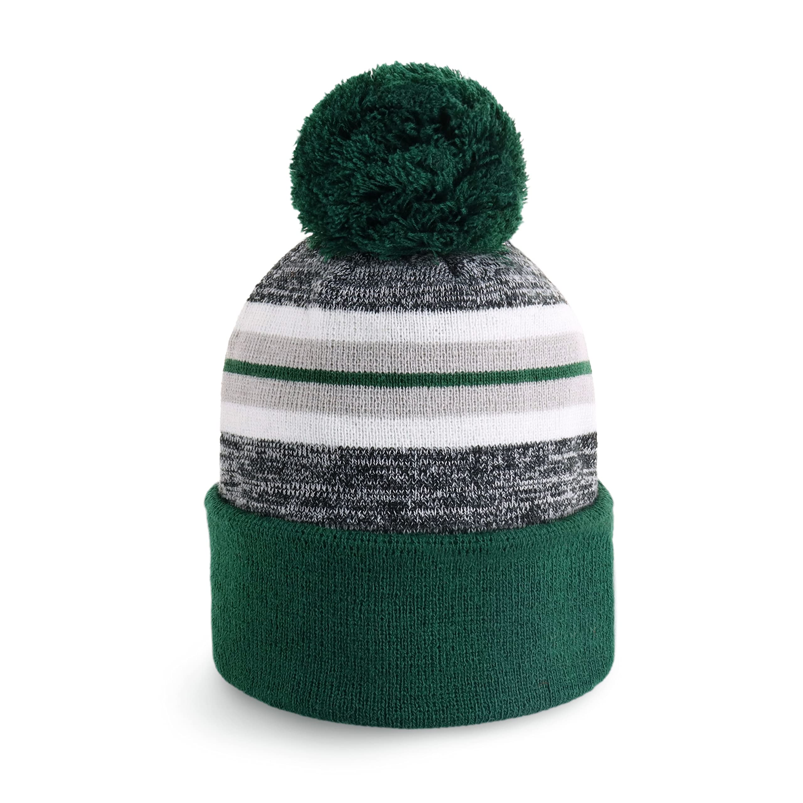 CHOK.LIDS Plain Color Stripe Beanies for Men and Women Soft Acrylic Knit Cuffed Beanie Cap Winter Hat Outdoor