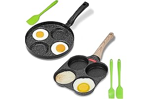 MyLifeUNIT Nonstick Aluminum 4-Cup Egg Frying Pan