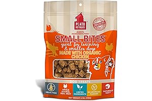 PLATO Small Bites Dog Treats: The Ultimate Organic Dog Treats Made in the USA