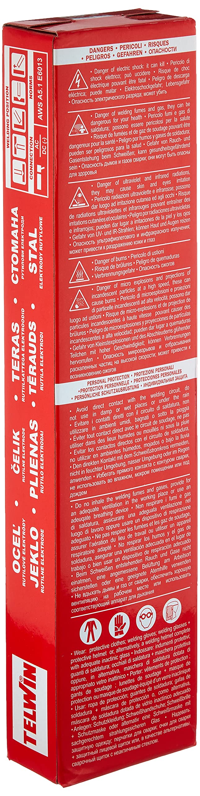 Telwin 802737 Electrodes Rutiles pour Soudage D. 2mm 2,5Kg Gris