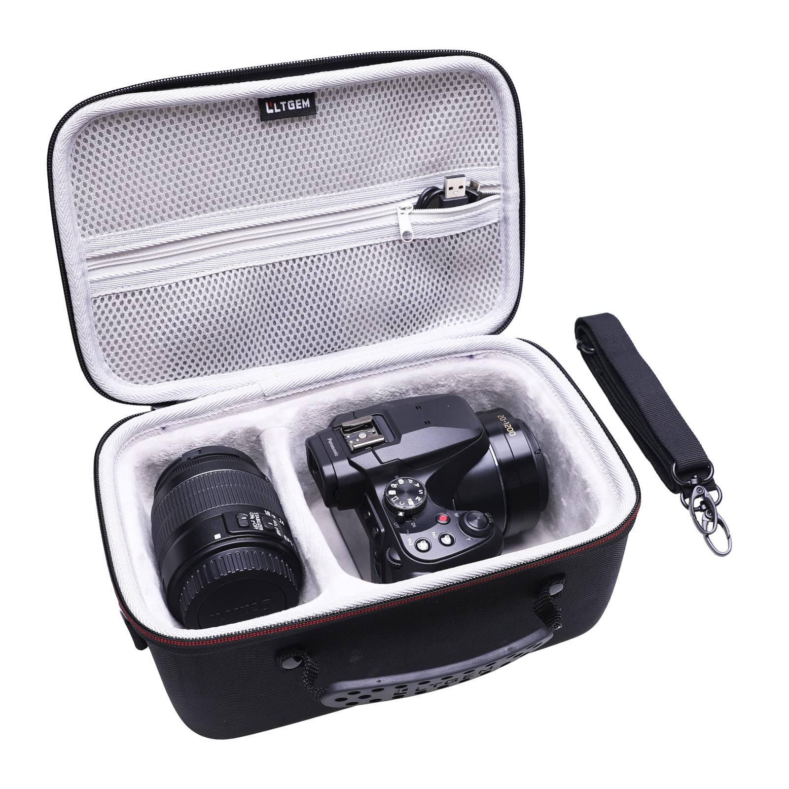 LTGEM EVA Hard Case for Panasonic LUMIX FZ80 4K Digital Camera - Travel Protective Carrying Storage Bag