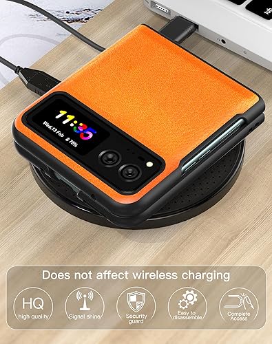 Miniatura 4 de Suzii Funda de piel sintética para Motorola Razr 2023, carcasa de policarbonato duro ultrafina, duradera, funda protectora para Moto Razr 2023