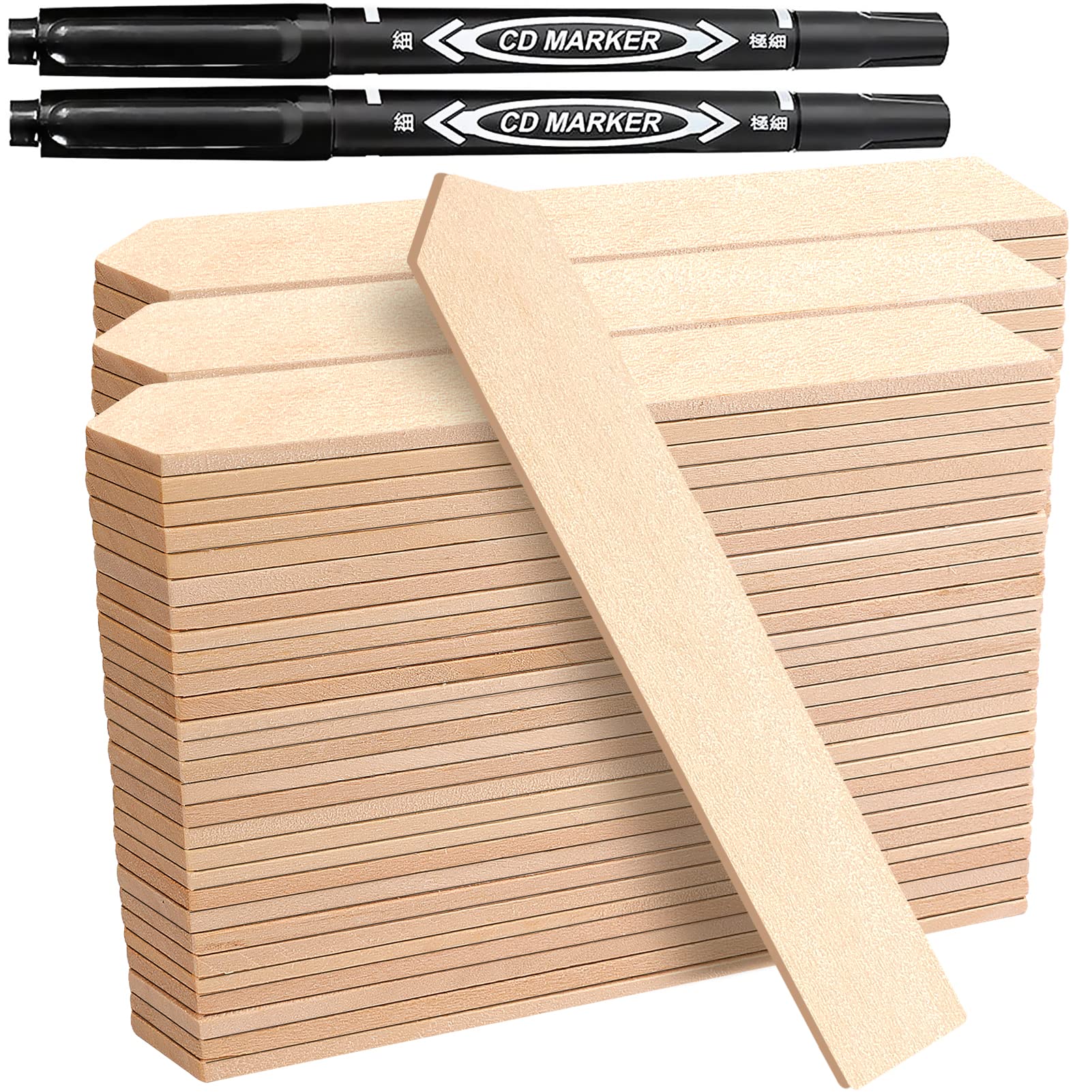 Amazon.com: Zkptops 100Pcs Wooden Plant Labels Plant Tags 6 Inch