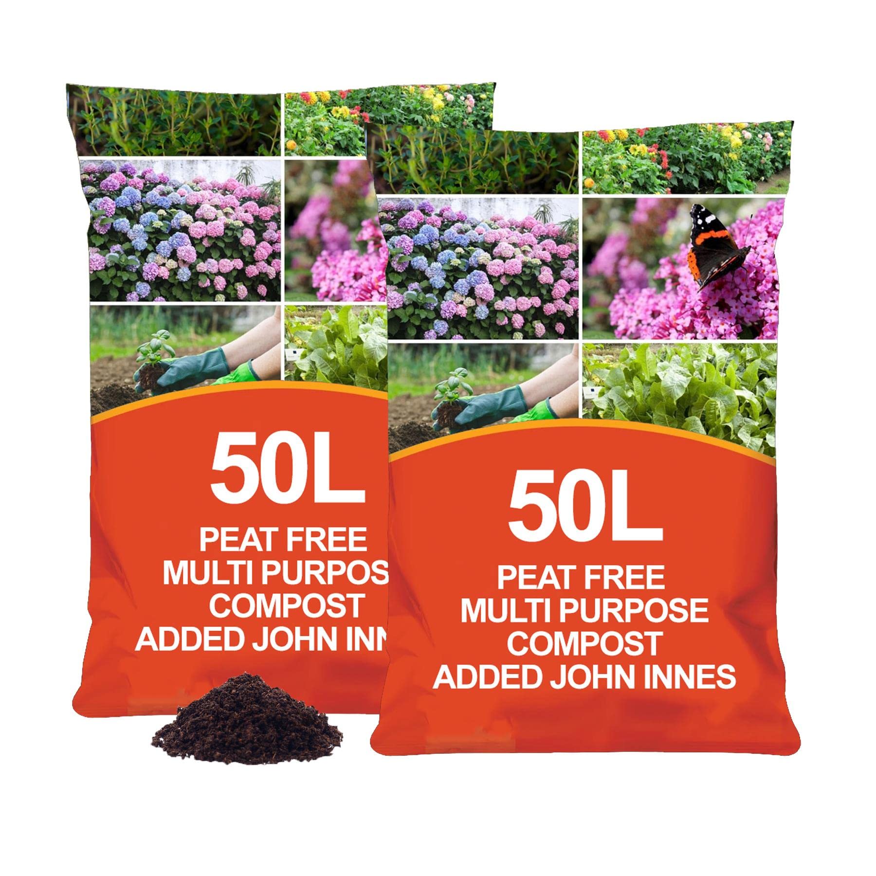 simpa Peat Free Nutrient Rich All Purpose Compost with added John Innes - 100L