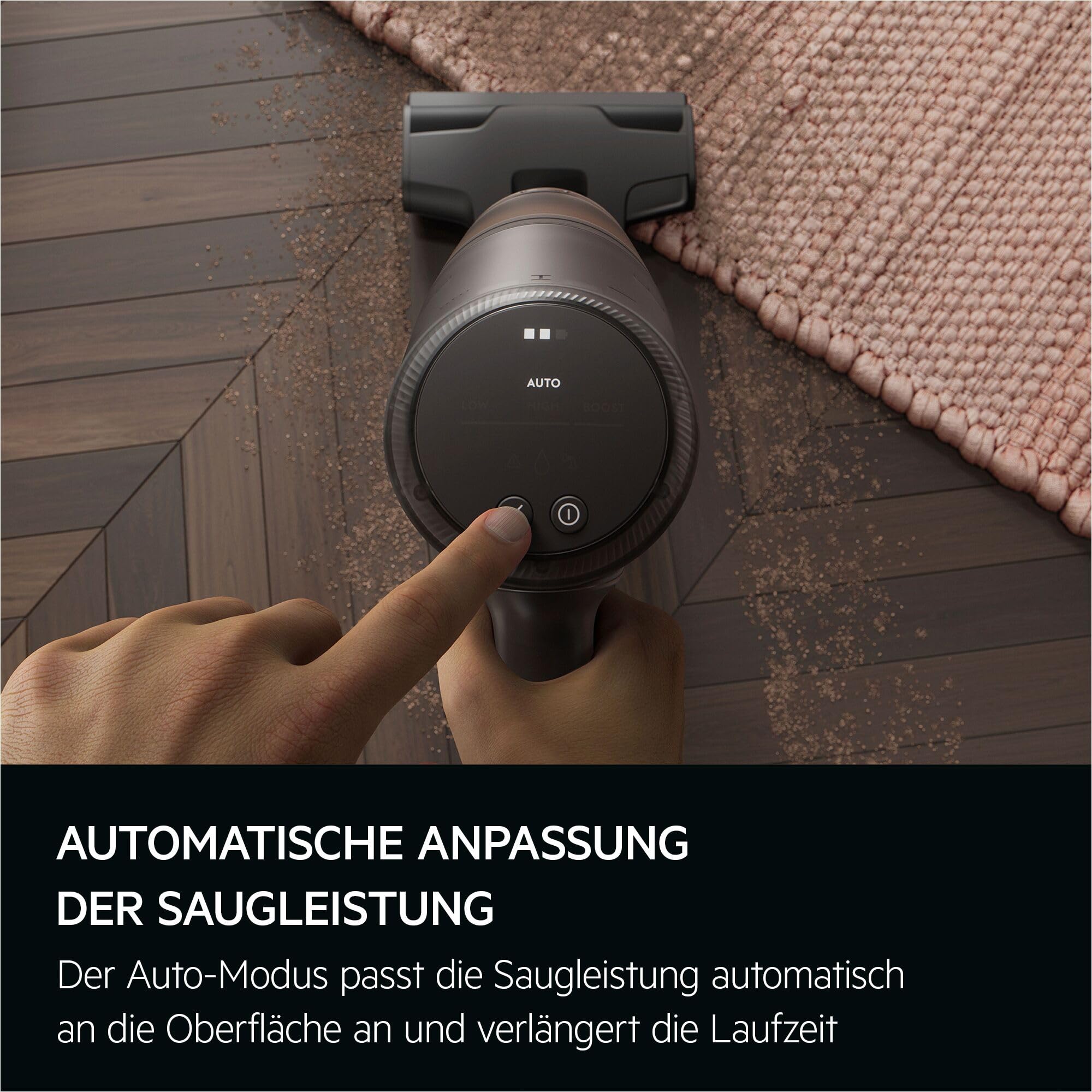 AEG Ultimate 8000 Akku Staubsauger mit Absaugstation, von Stiftung Warentest mit GUT (2,5), Auto‑Modus, 5‑Stufen‑Filtration, für Hartboden, Teppich, 25V Akku wechselbar, 400 ml, Dunkelgrau, AP83AB25DG
