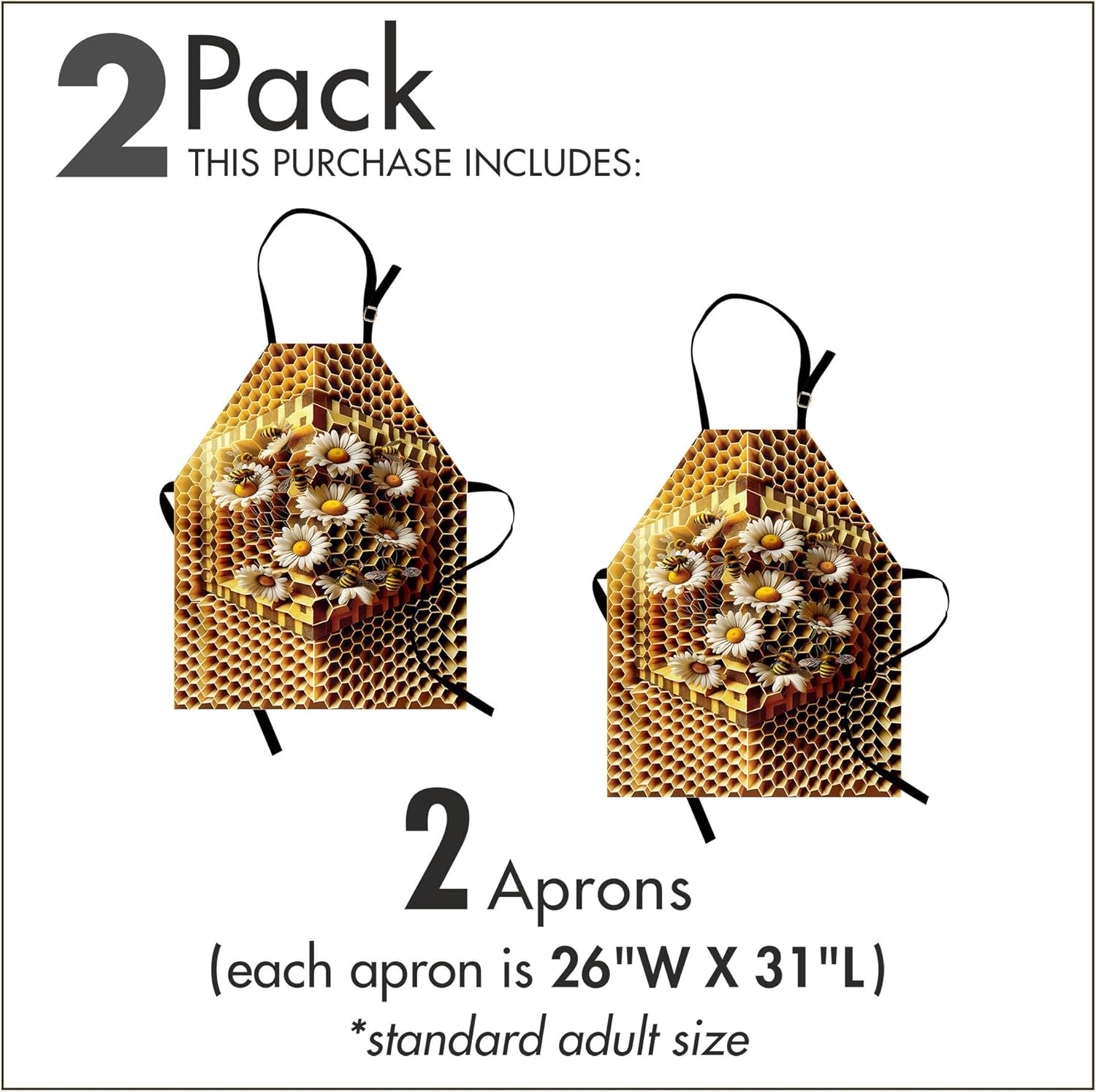 Ambesonne デジタルプリントマルチカラーエプロン