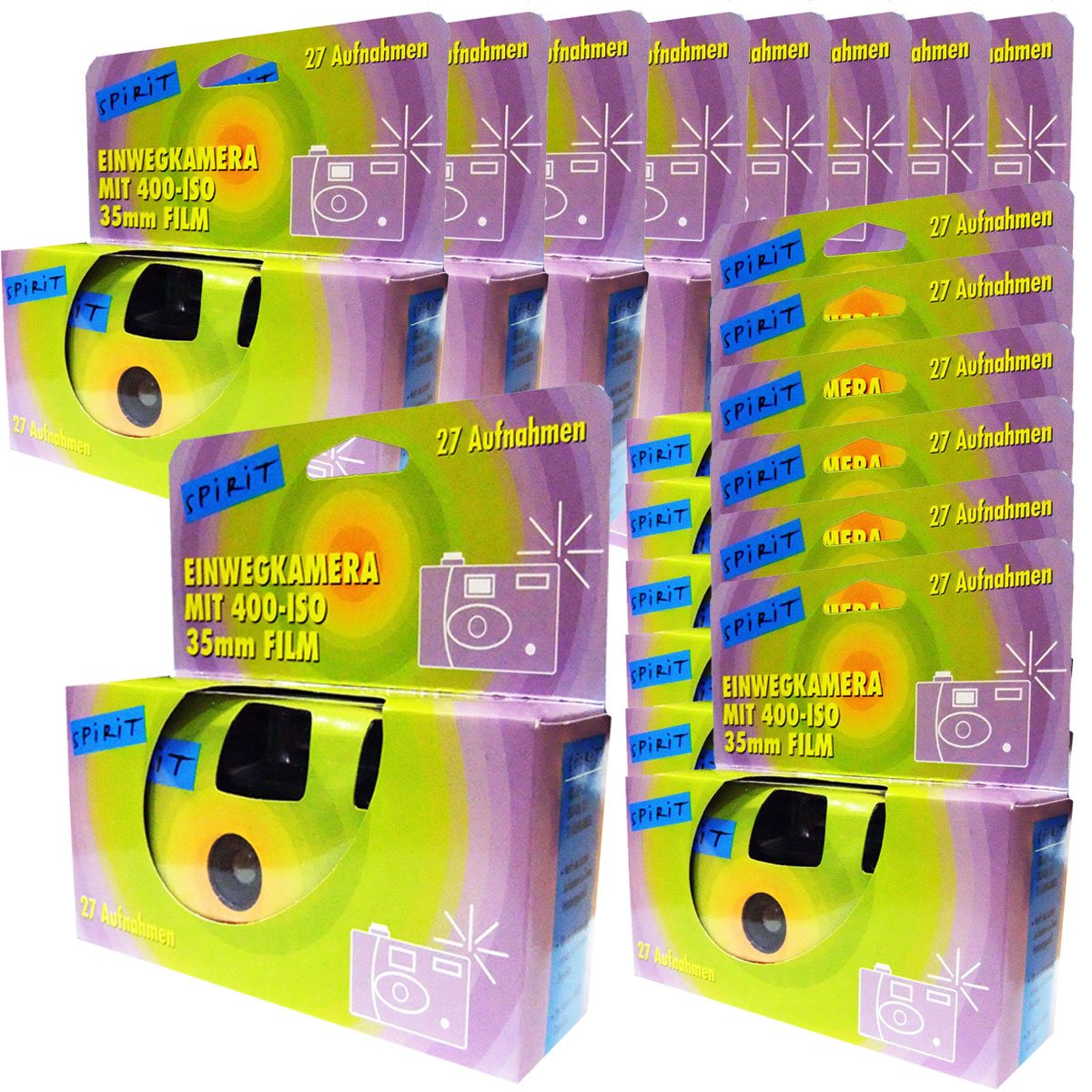 Photo PORST - Juego de 15 cámaras Desechables para 27 Fotos con Flash