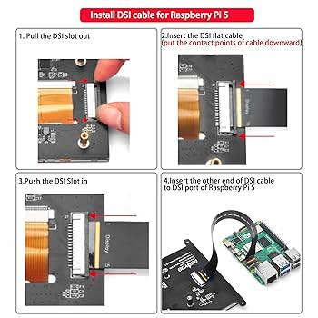 ⑦専用画面 OSOYOO 7″ Raspberry Pi用IPSタッチスクリーン (Model