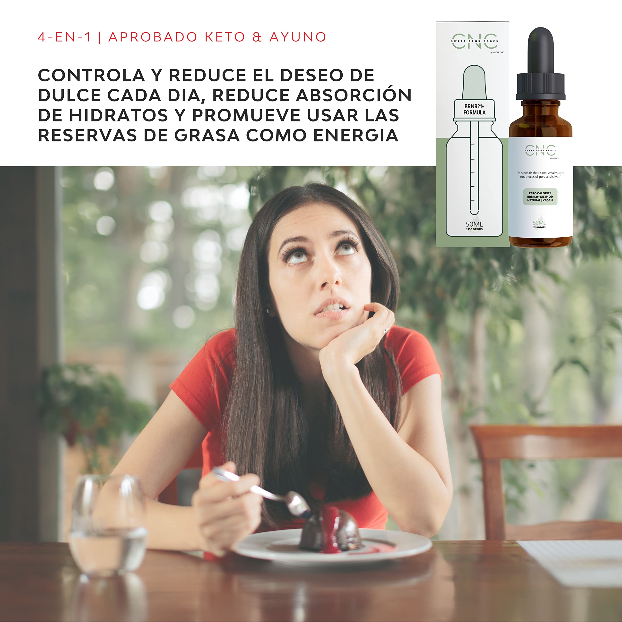 Abnehmen Schnell Fettverbrenner BRNR21 Tropfen | Blockiert Kohlenhydrate und Zucker um bis zu 90% und Verringert den Heißhunger auf Süßes, Schnelle Gewichtsabnahme | Null Kalorien | Keto Tropfen