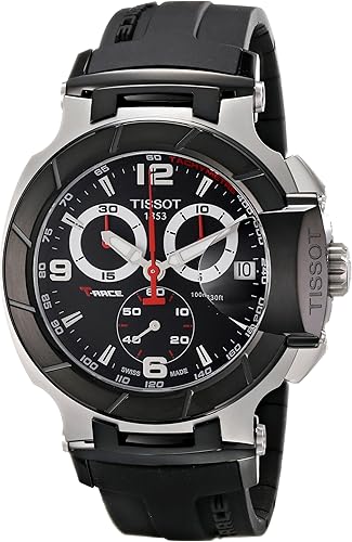 Tissot T0484172705700 T-Race reloj con esfera de cronógrafo negro para hombre