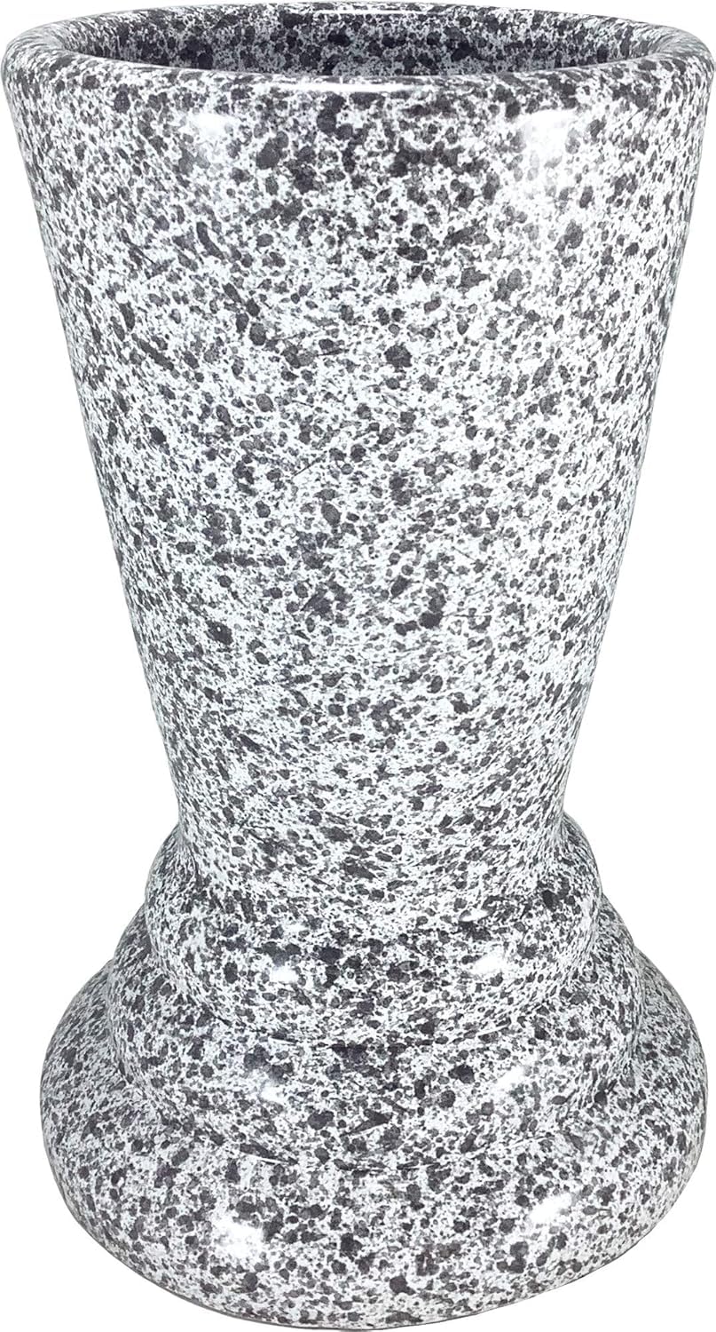 Jarrón Copa florero Cementerio símil mármol esmaltado (MÁRMOL Gris Claro, 27 X 16 CMS)