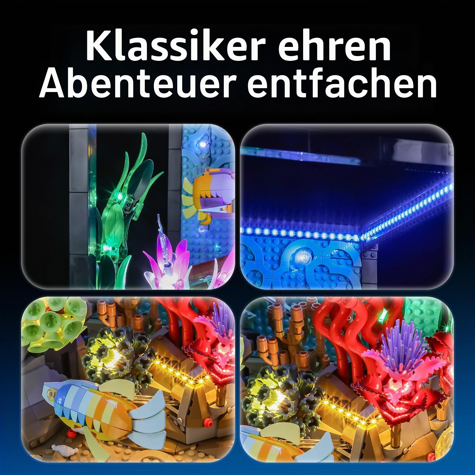 YEABRICKS LED Licht für Lego-10366 Icons Tropisches Aquarium Bausteine Modell (Bausteine Set Nicht enthalten)