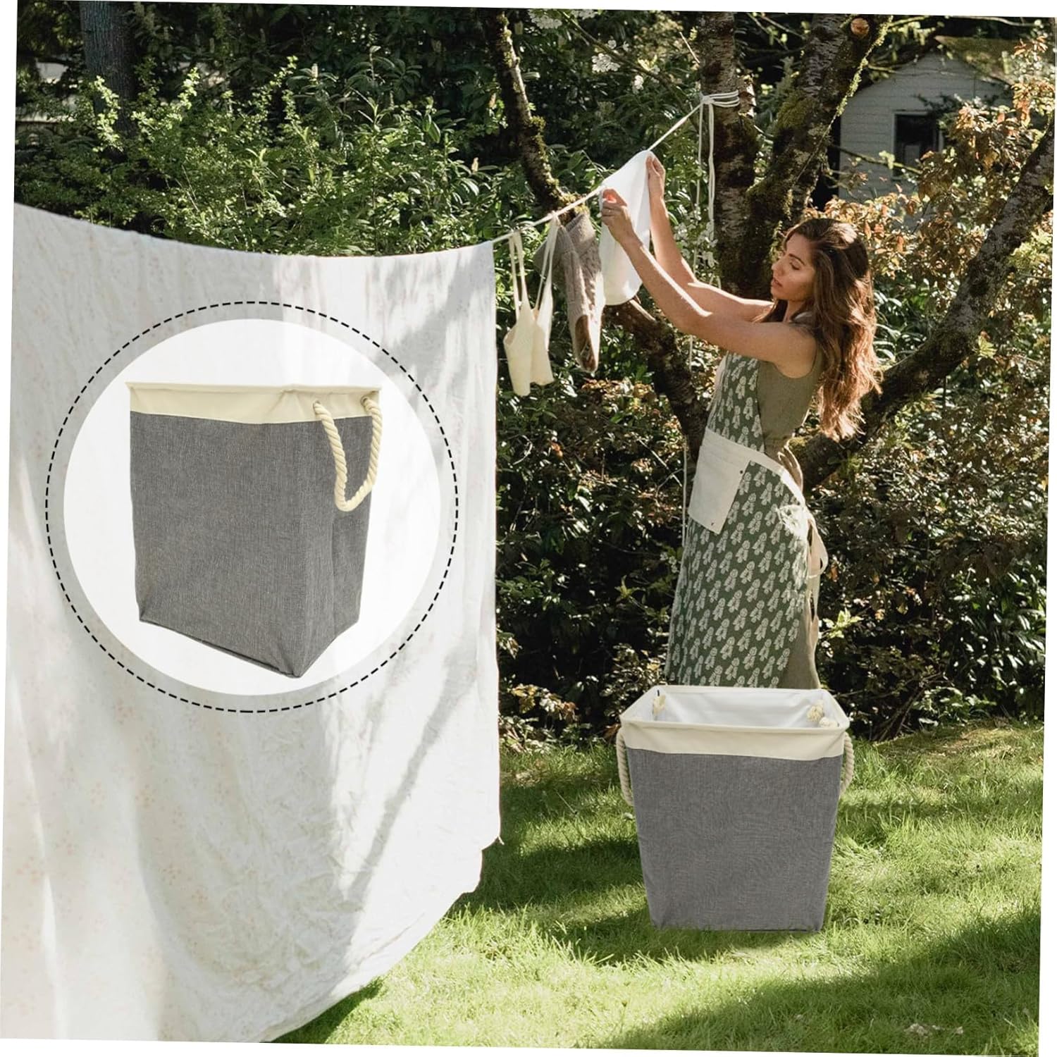 Foldable Laundry Hamper with Handles Space-saving Collapsible Clothes Basket for Dirty Laundry and Storage for Home Bedroom Bathroom and Travel Use