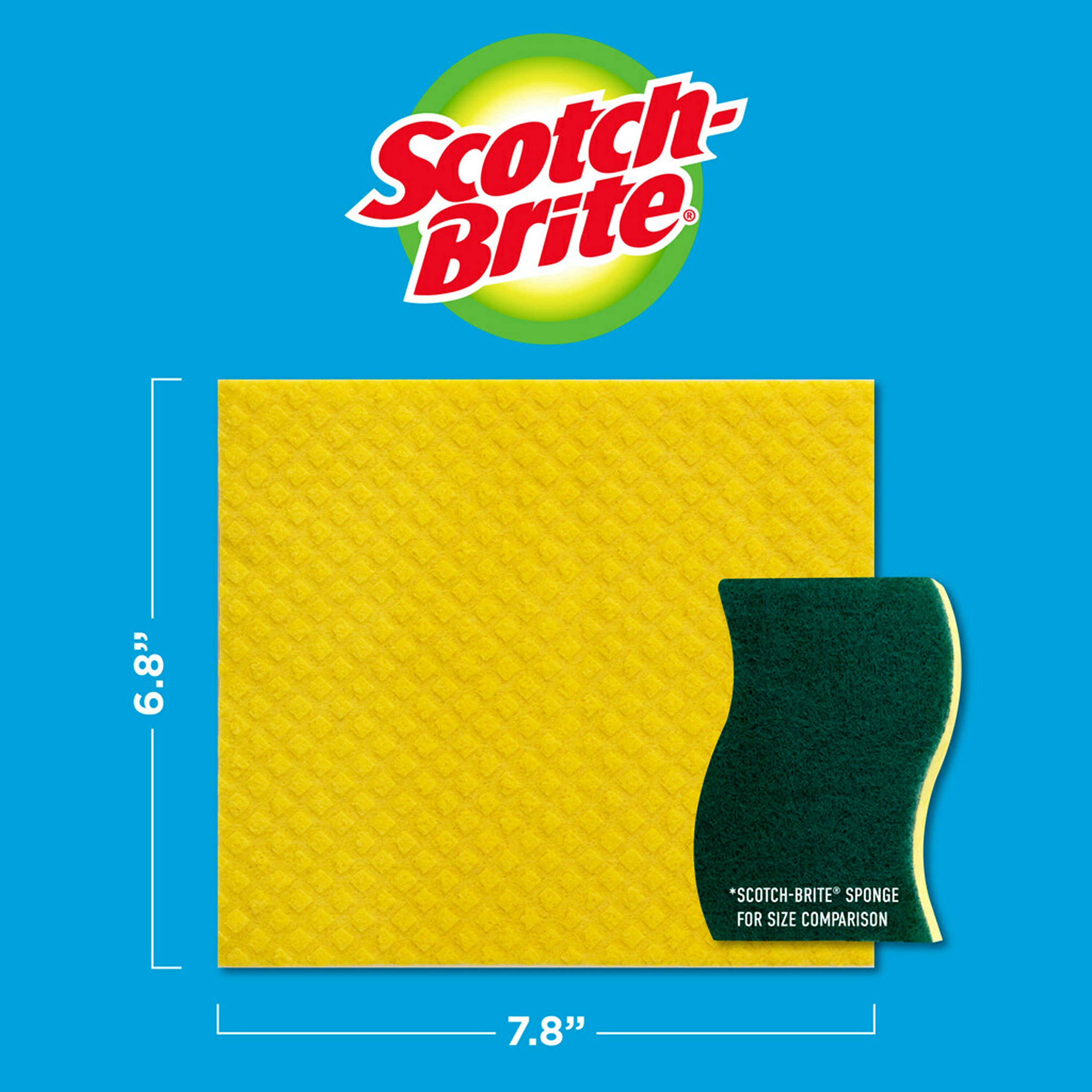 Scotch-Brite Schwammtuch, schwedische Geschirrtücher, wiederverwendbare Alternative zu Papiertüchern, 24 Schwammtücher