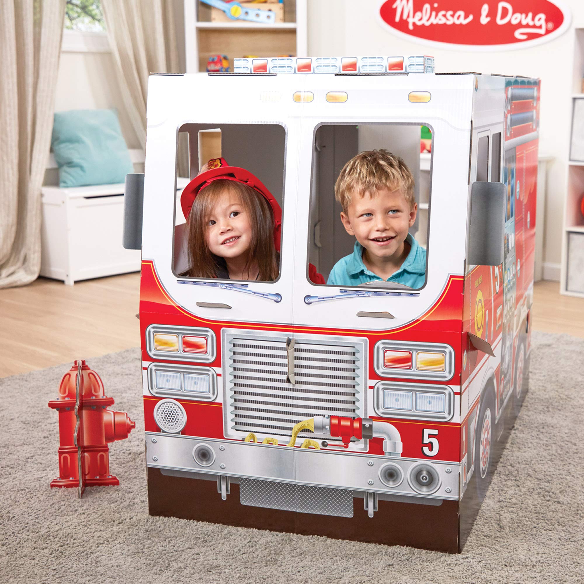 melissa and doug cardboard firetruck
