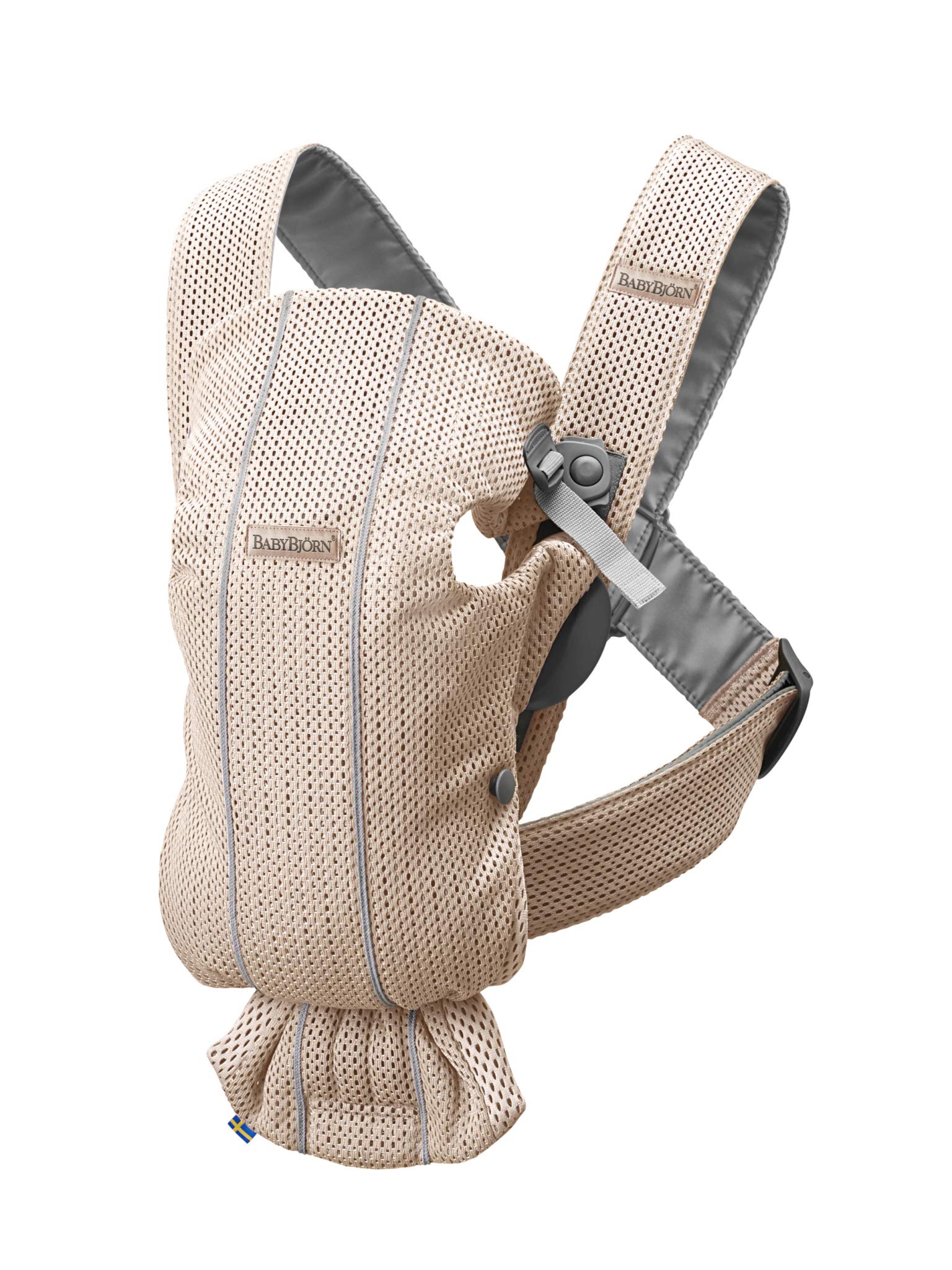 BabyBjörn Porte-​bébé Mini, Mesh 3D, Rose nacré