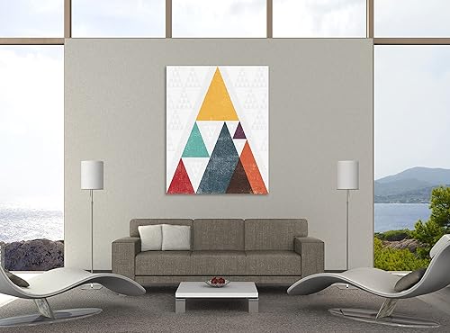 Miniatura 2 de Jaxson Rea "Mod Triangle III v2 Retro I Gallery Wrapped Canvas by Michael Mullan, 32" x 40"