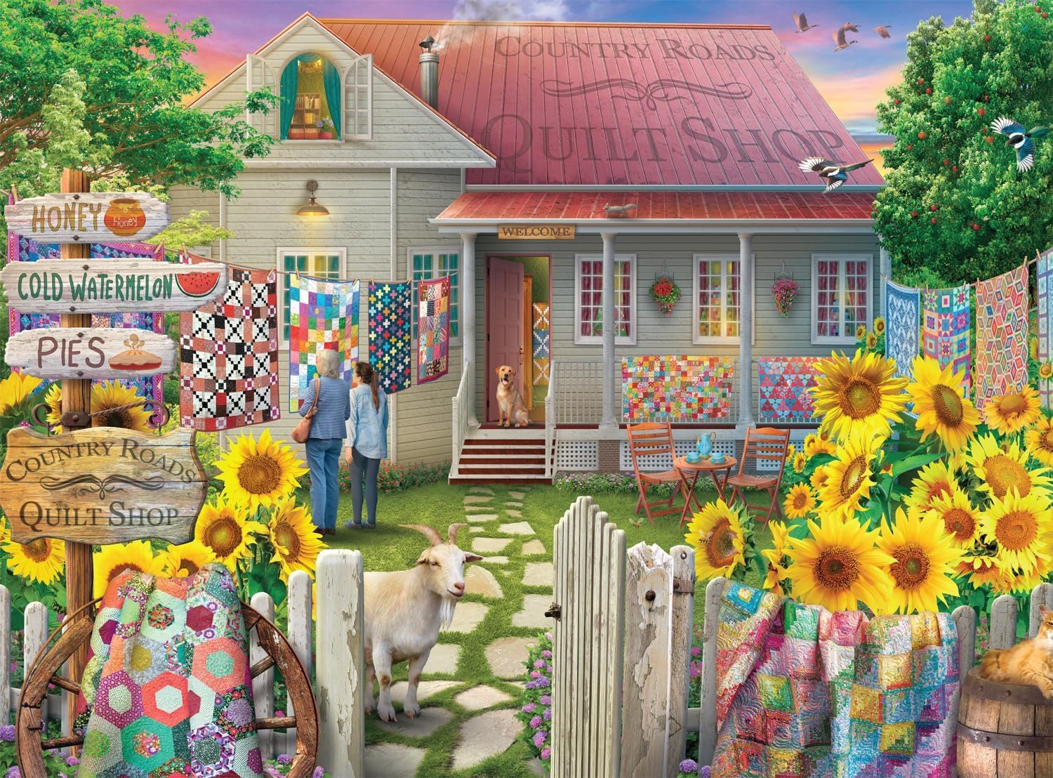 Buffalo Games - Eduard - Country Quilts - 1000 Piece Jigsaw Puzzle for Adults -Challenging Puzzle Perfect for Game Nights - Finished Size is 26.75 x 19.75
