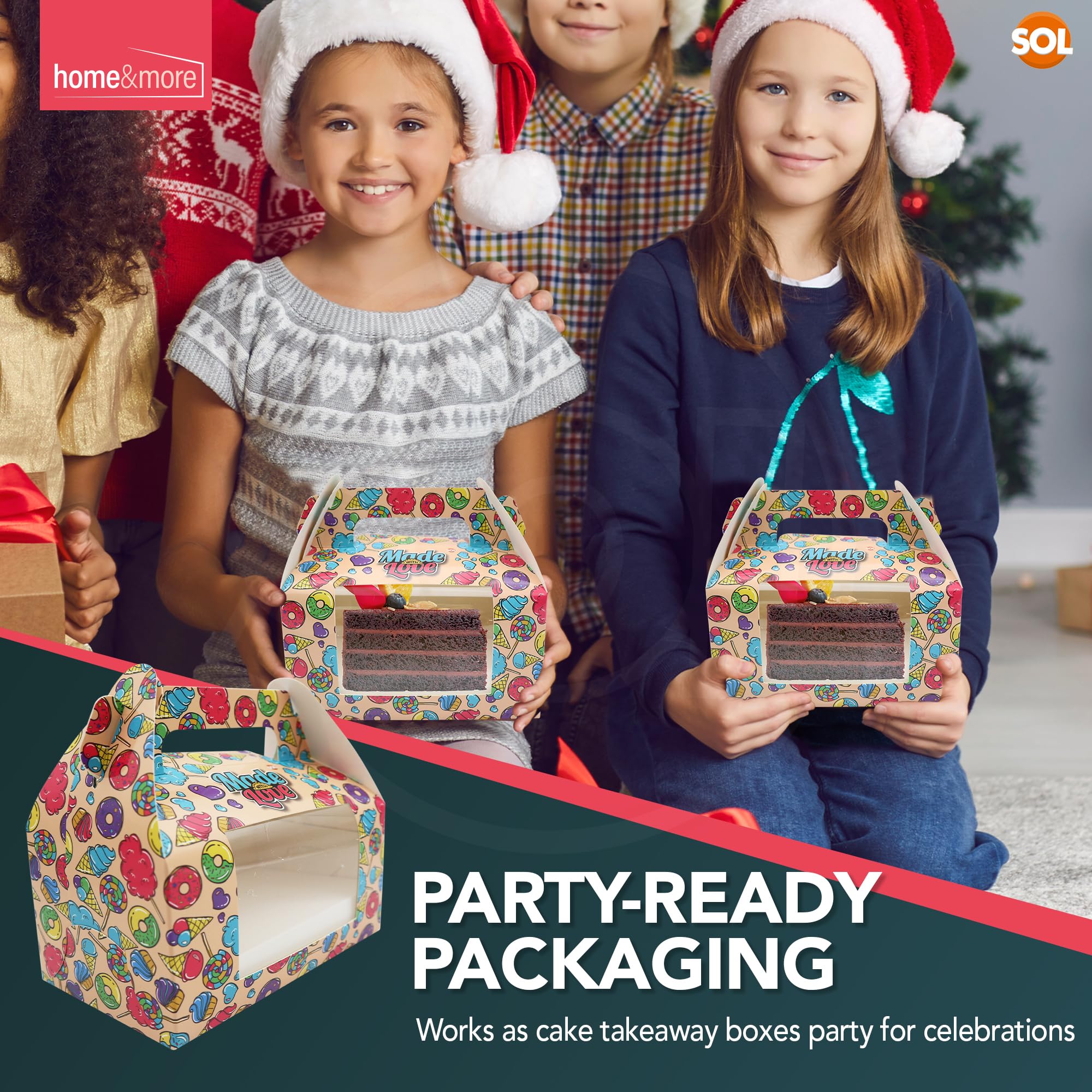 SOL Cake Boxes - 2 Pack for Wedding Takeaways -6