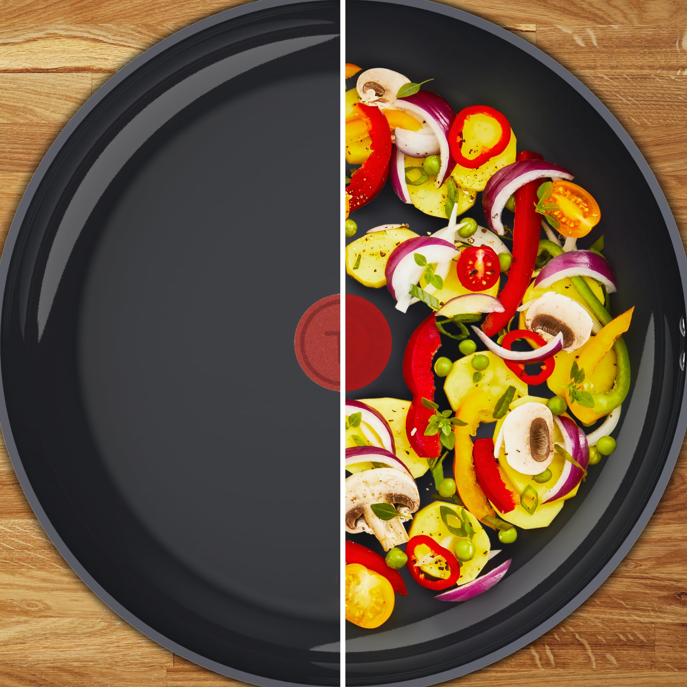 Tefal Duetto On G7660634 Go Ceram - Sartén antiadherente de cerámica (28 cm, con mango remachado, acero inoxidable)