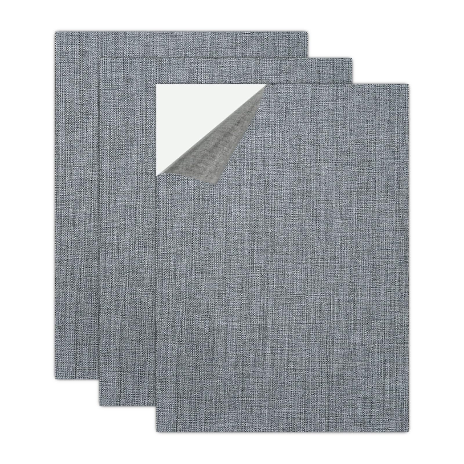 Lufdegim 3Pcs Canvas Repair Patches, 20cmX30cm Waterproof Fabric Patch Self-Adhesive Fabric Repair Tape for Tents, Bags, Boat Cover, Knapsack, Patio (Grey)