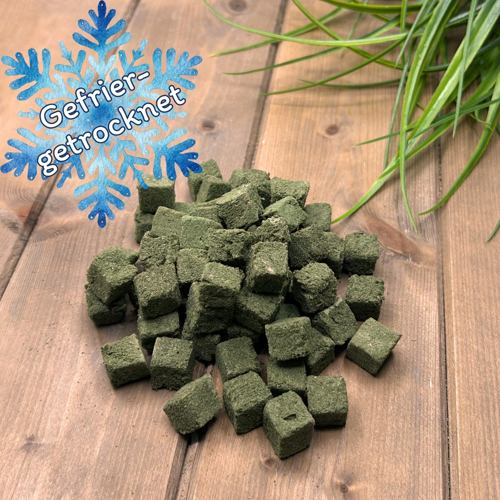 Lyra Pet® 1 kg (5x200g) Katzengraswürfel gefriergetrocknet Snack für Katzen | Mit Huhn & Gerstengras - Getreidefrei & verdauungsfördernd - Ideal auch für Kitten & Senioren - Vitalstoffreiche Belohnung