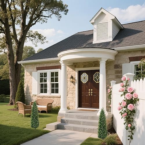 Miniatura 10 de ECOLVANT Dos árboles de cedro artificiales de 4 pies, topiario artificial resistente a los rayos UV, planta artificial para exteriores para jardín