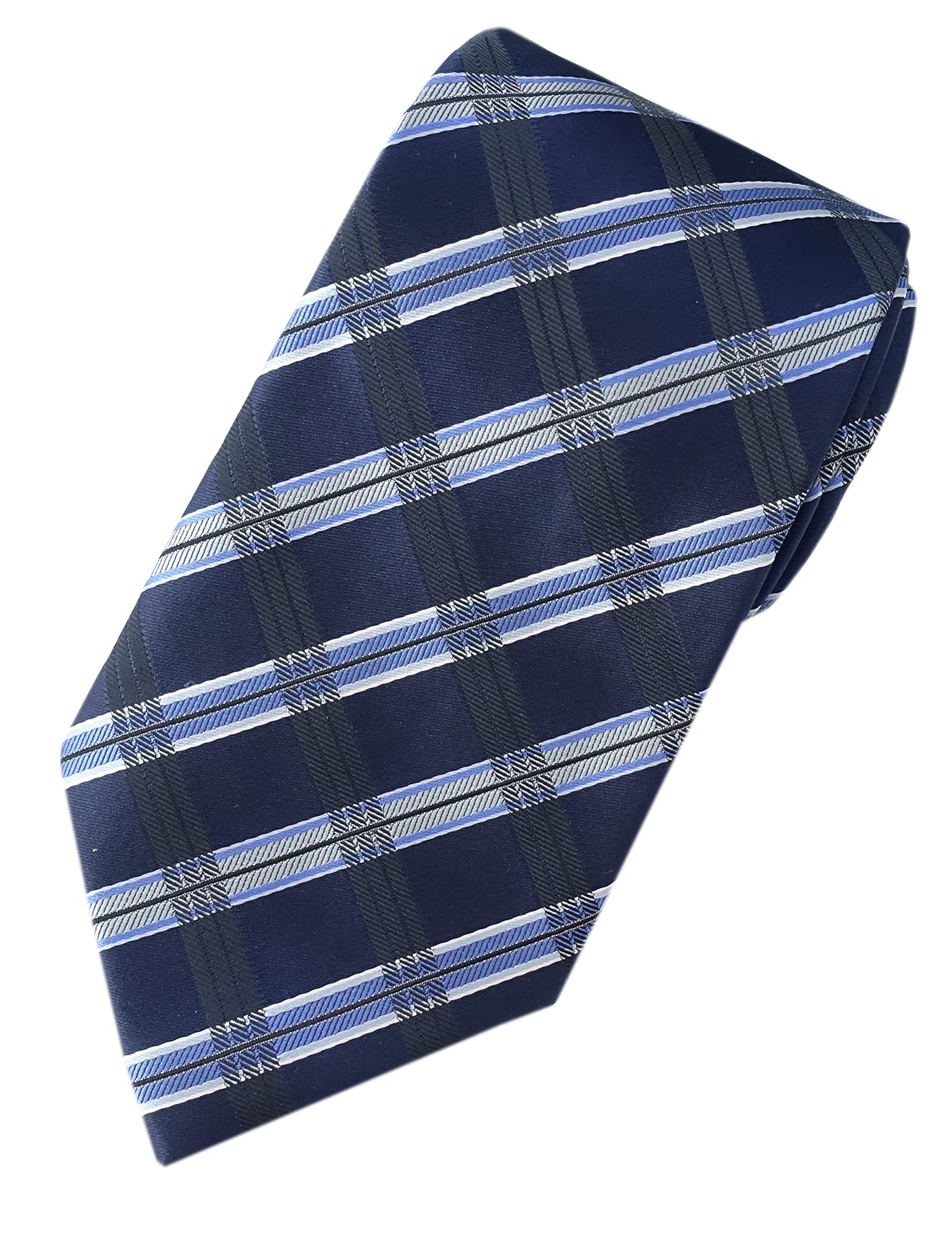 Towergem 63" Extra Long Necktie Mens Woven Jacquard Plaid/Checked XL Tie