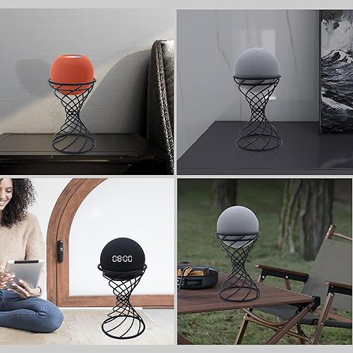 Miniatura 5 de Soporte decorativo de mesa para altavoz inteligente para Echo Dot 3ª/4ª/5ª generación, Echo 4ª/5ª generación, Echo Glow, Apple Homepod Mini y Google