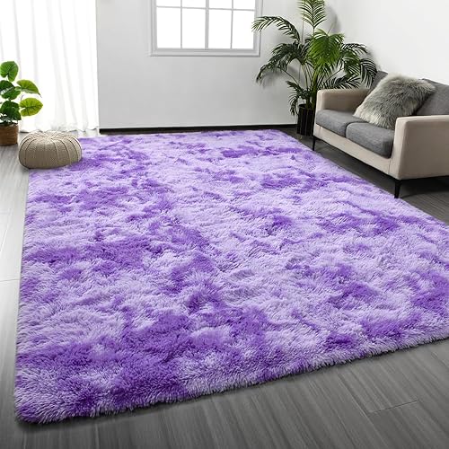 Deerhoo Alfombras grandes de felpa de 5 x 8 pies, alfombras peludas de felpa teñidas para sala de estar, alfombras peludas ultra suaves y esponjosas disponible en Yaxa Colombia