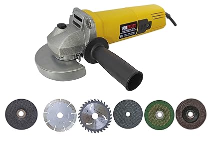 Inditrust WITH 3 MONTHS WARRANTY new Multi functional 900W 4inch 100mm dia mini electric angle grinder machine (Grinder + 6PCs Disc)