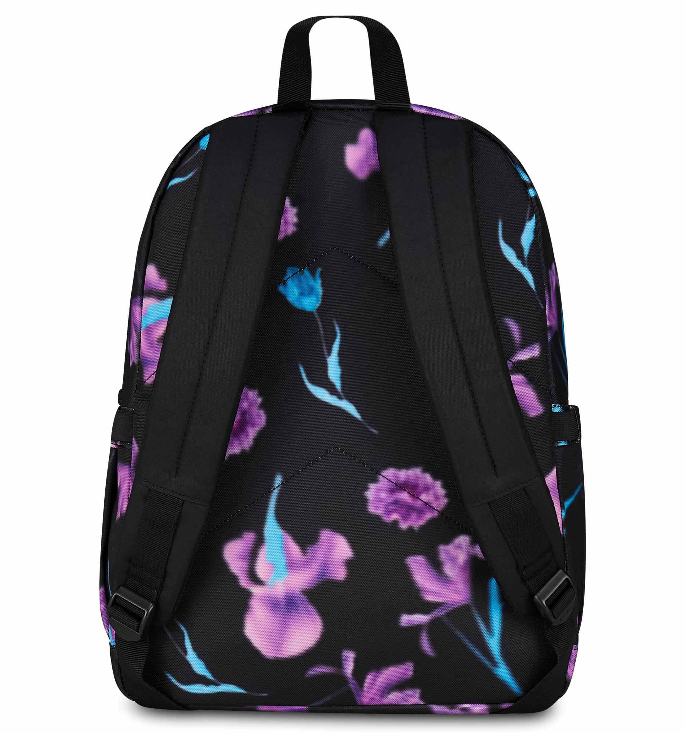 Invicta Zaino Scuola Jelek, Nero e Rosa, Doppio Scomparto Con Tasca per PC e Tasca per Borraccia, 34 lt, Scuola Media e Superiore, Zaino Ragazza