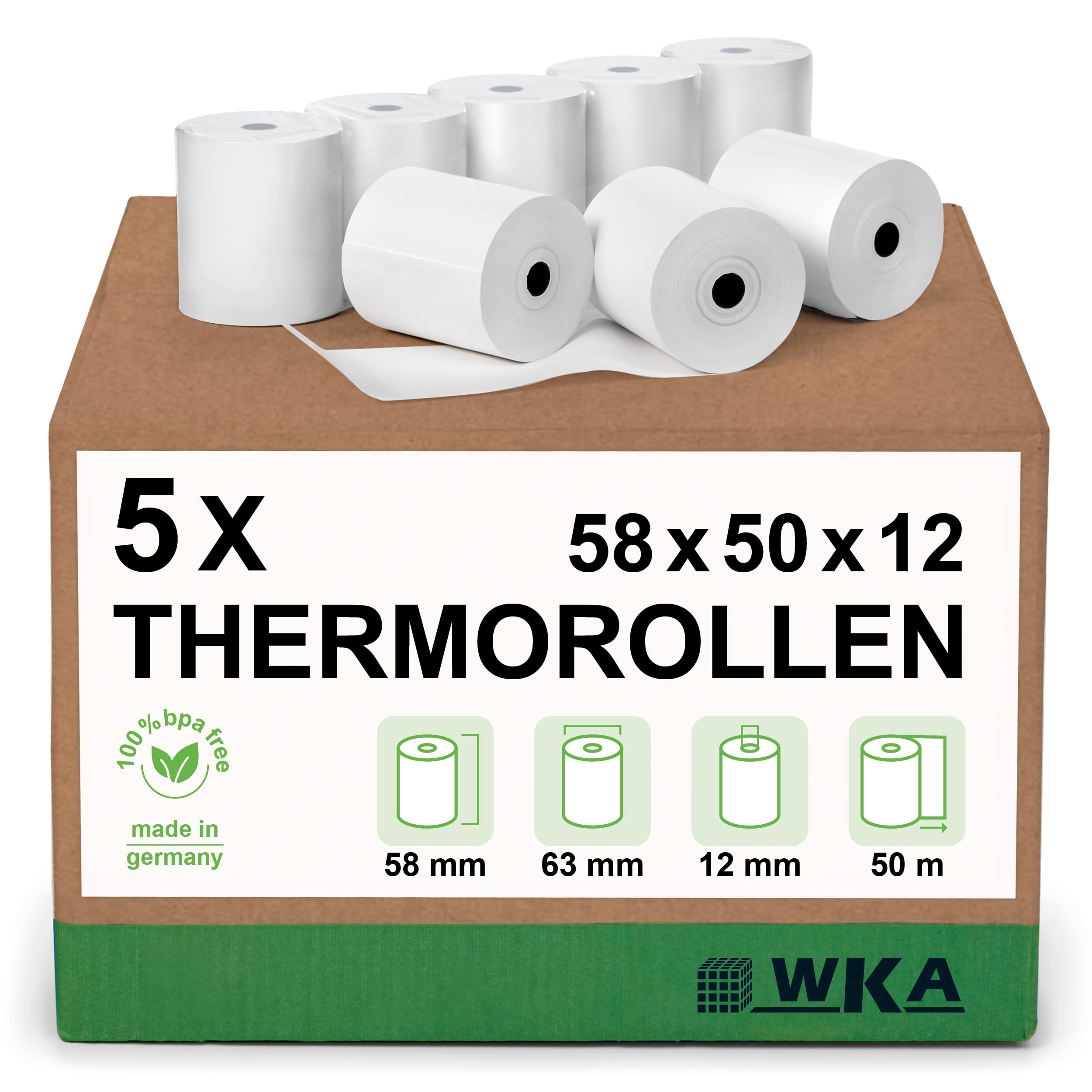 Thermorollen 58mm X 50m X 12mm Bonrollen Kaufen I