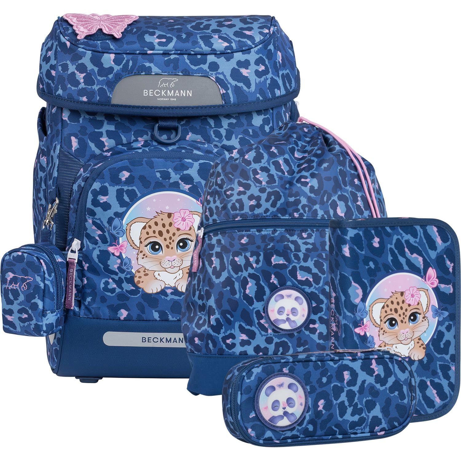 Beckmann Plus Air Schulranzen-Set 6-TLG. Cheetah