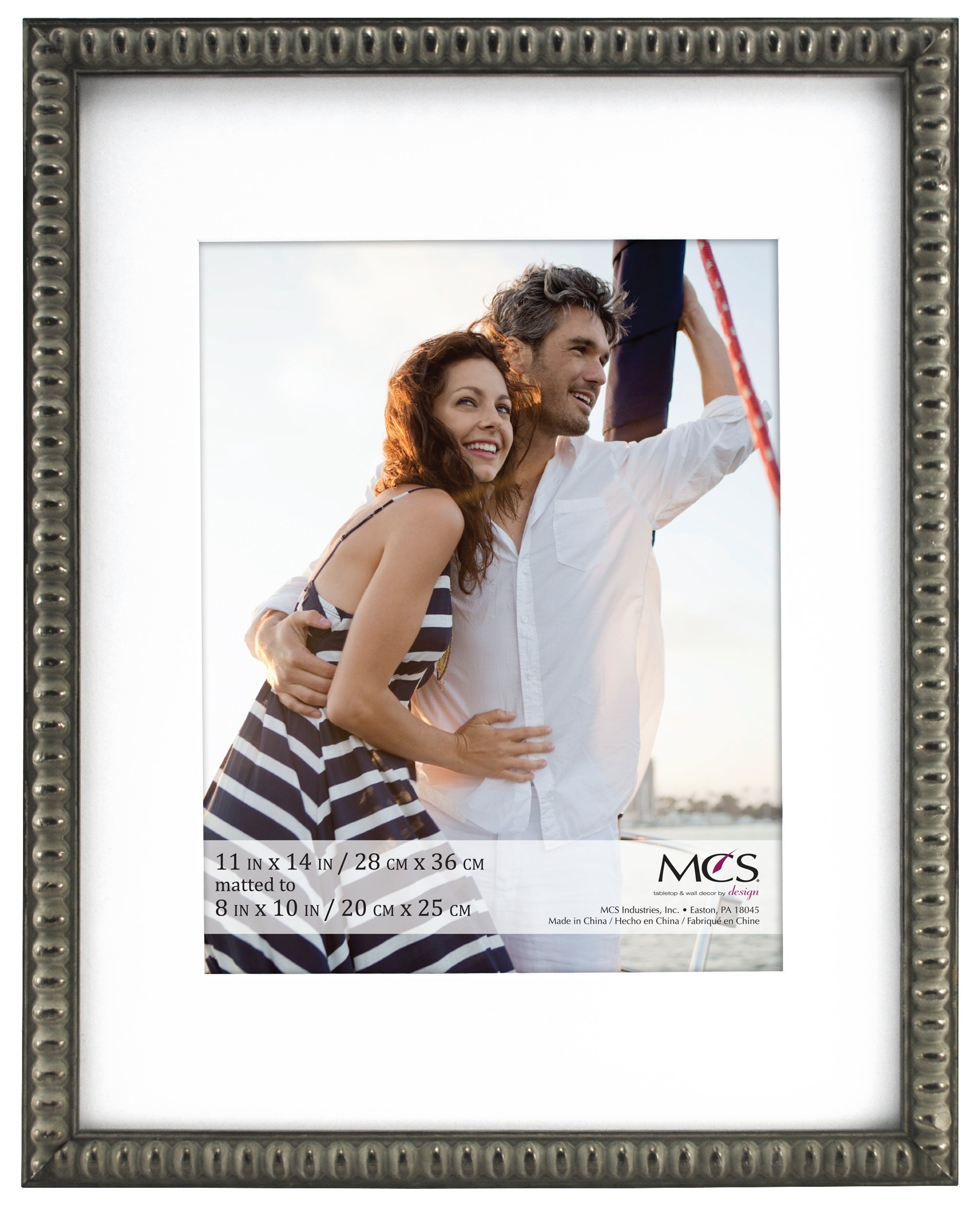 Cadre Perle en étain MCS dimensions 11x14 idée cadeau souvenir mariage anniversaire