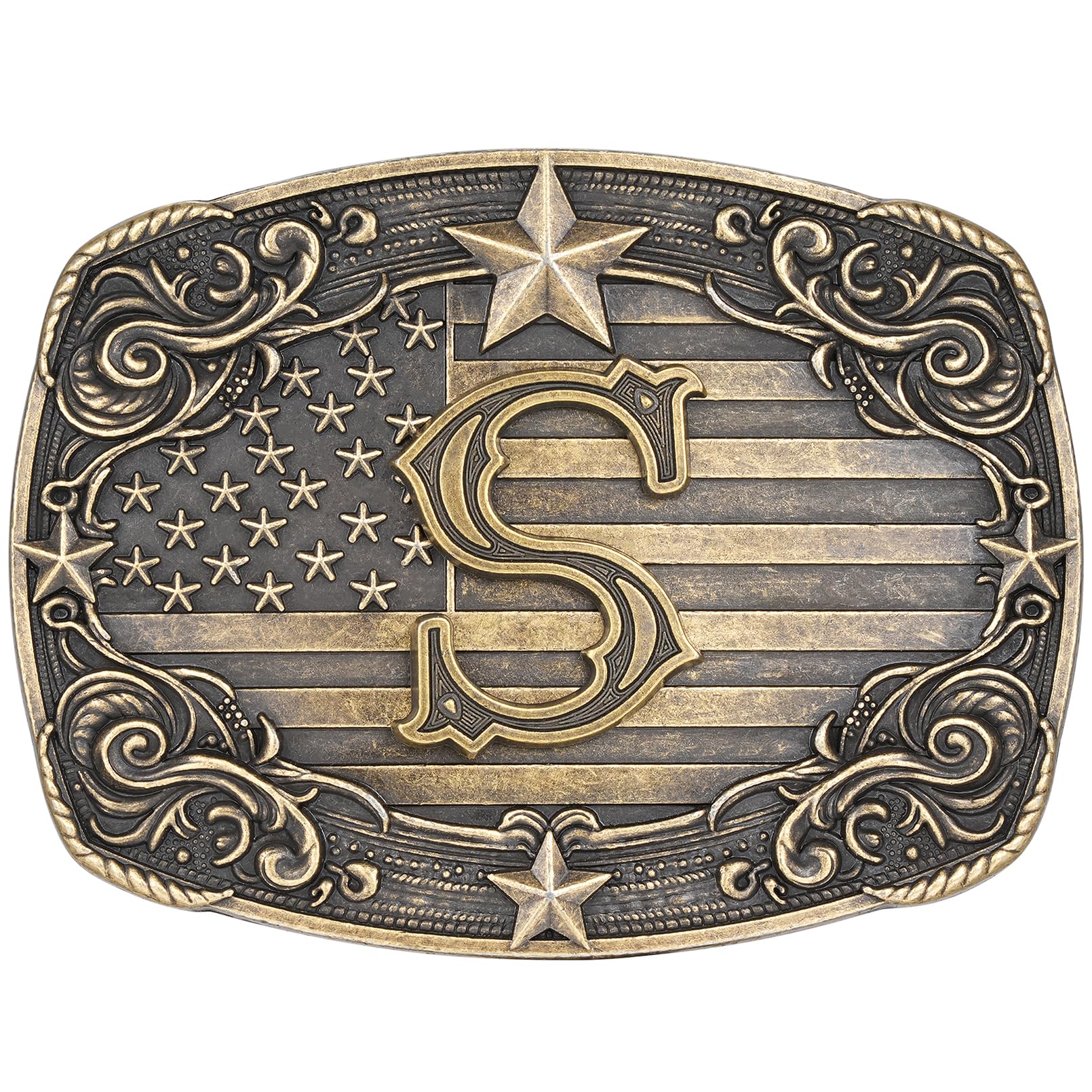 Western Belt Buckle for Men Women Initial Letter A to Z Cowboy Belt Buckle Texas Buckle hebillas vaqueras para hombre