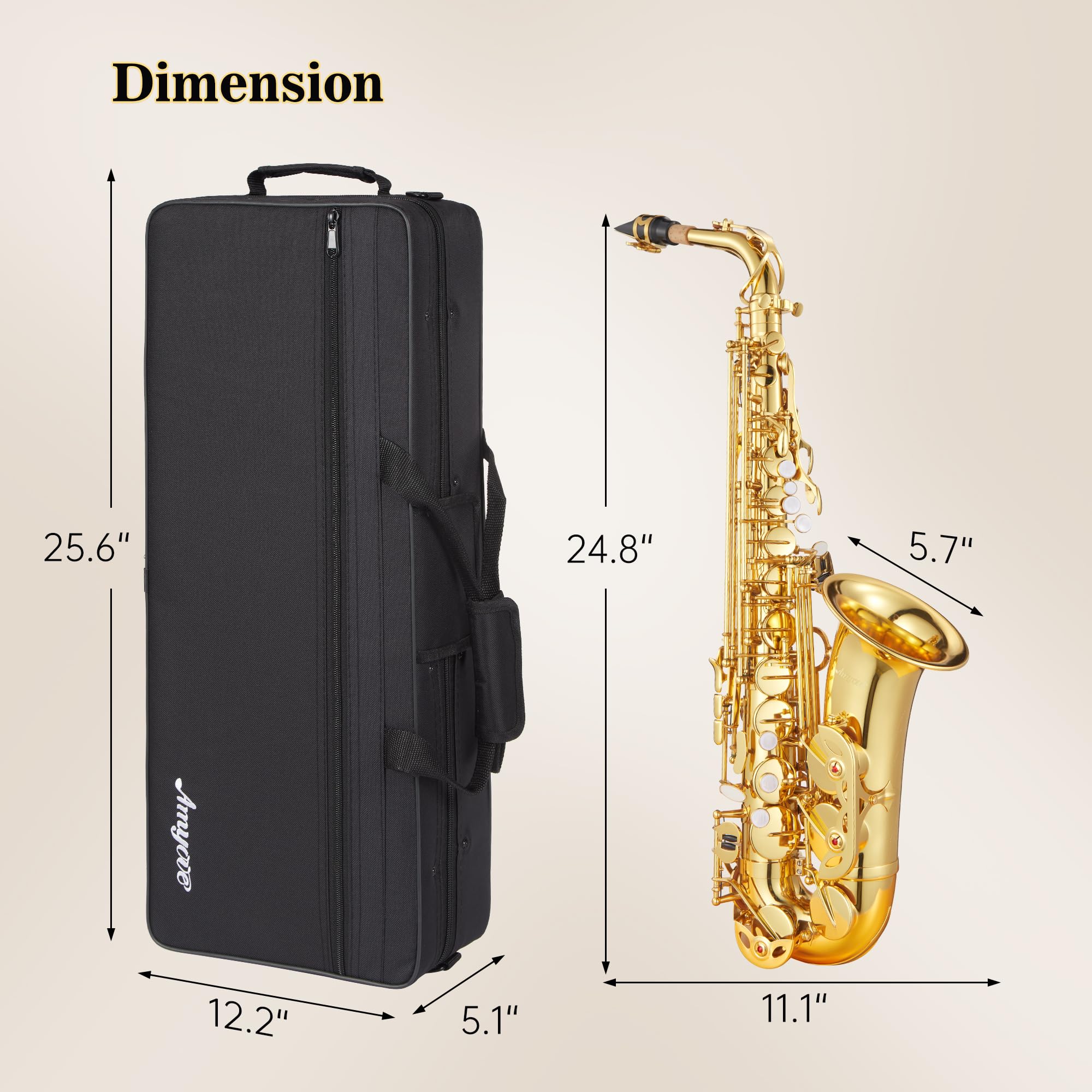 Amazon.com: Eb Alto Saxophone Brass Sax with Electroplated Gold